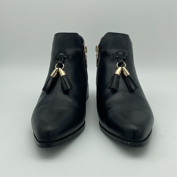 NWOT Gianni Fermani Black Leather Ankle Booties Boots, Sz 6.5 - Picture 11 of 14